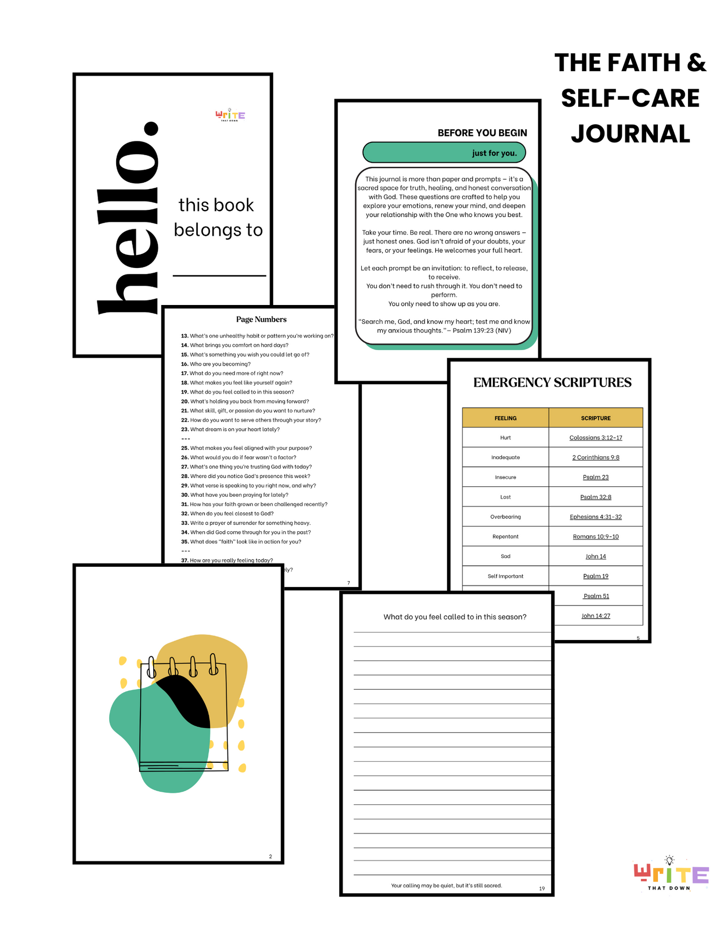 THE FAITH & SELF-CARE JOURNAL (BLACK EDITION)