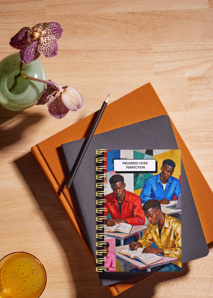"Progress Over Perfection" - A5 Notebook, 200 Pages with 100gsm, Wire-bound for Notes/ Studying/ Writing